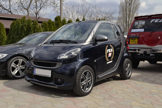 Retapitare plafon si stalpi Smart Fortwo